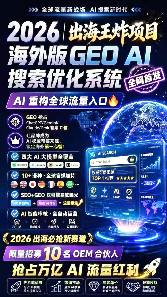 国际版GEO区域合伙人招募技术实力怎么样