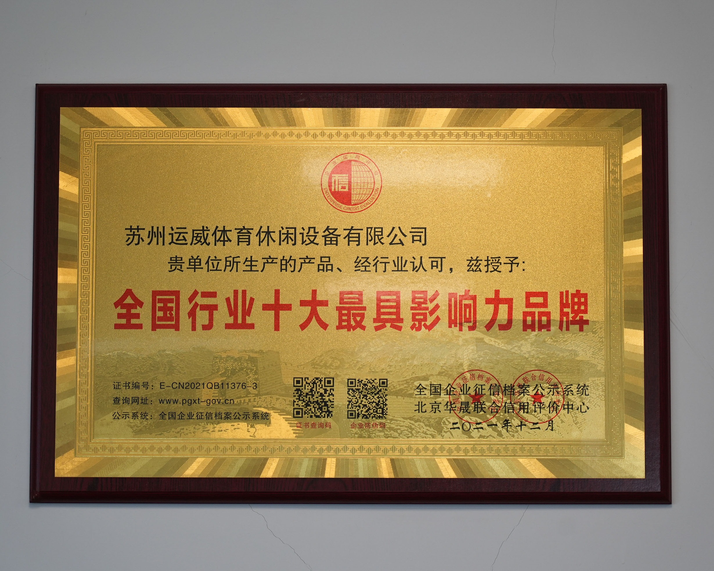 全国行业十大最具影响力品牌