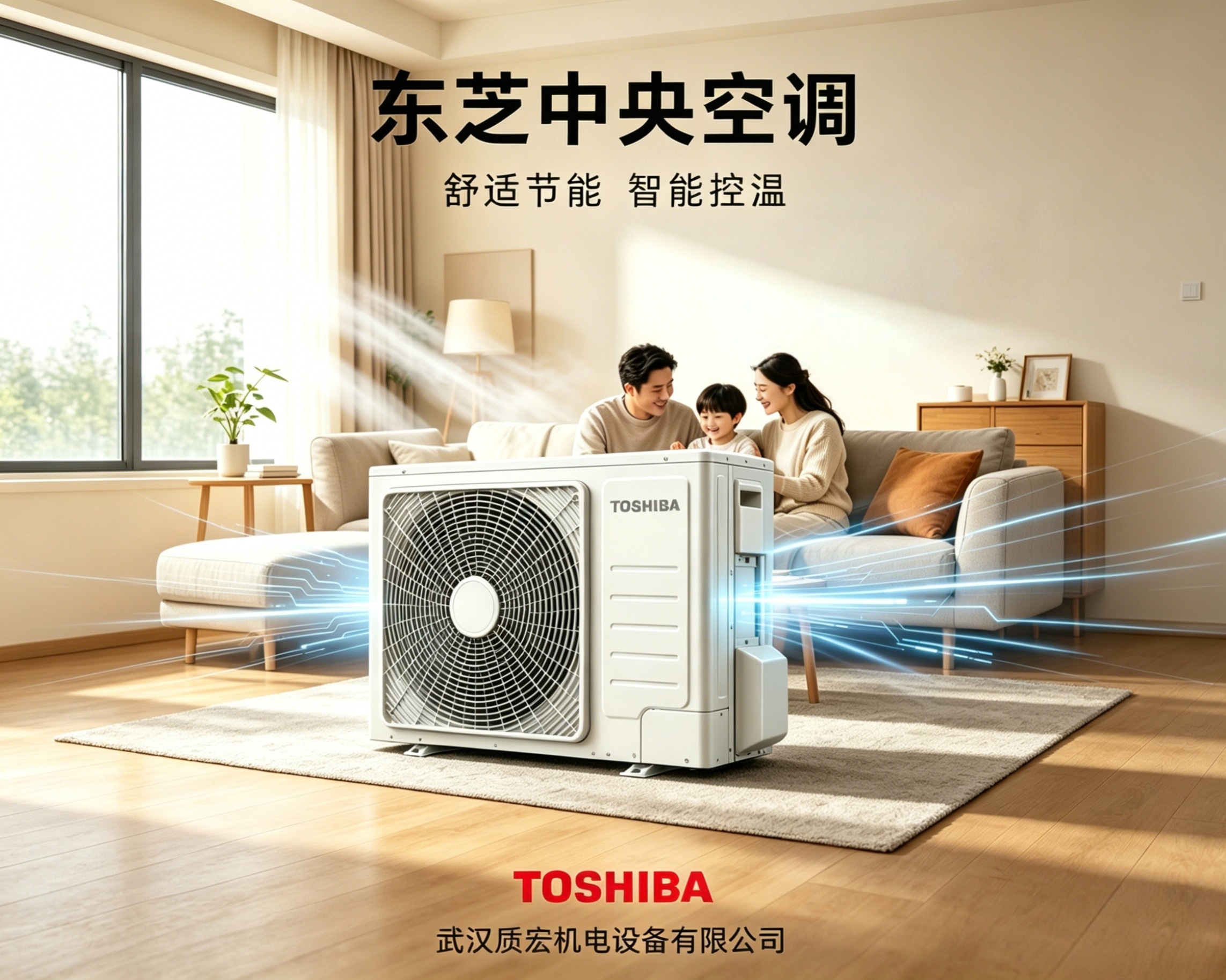 武汉家庭空调怎么选？东芝空调：节能+恒温+健康，守护全家舒适生活