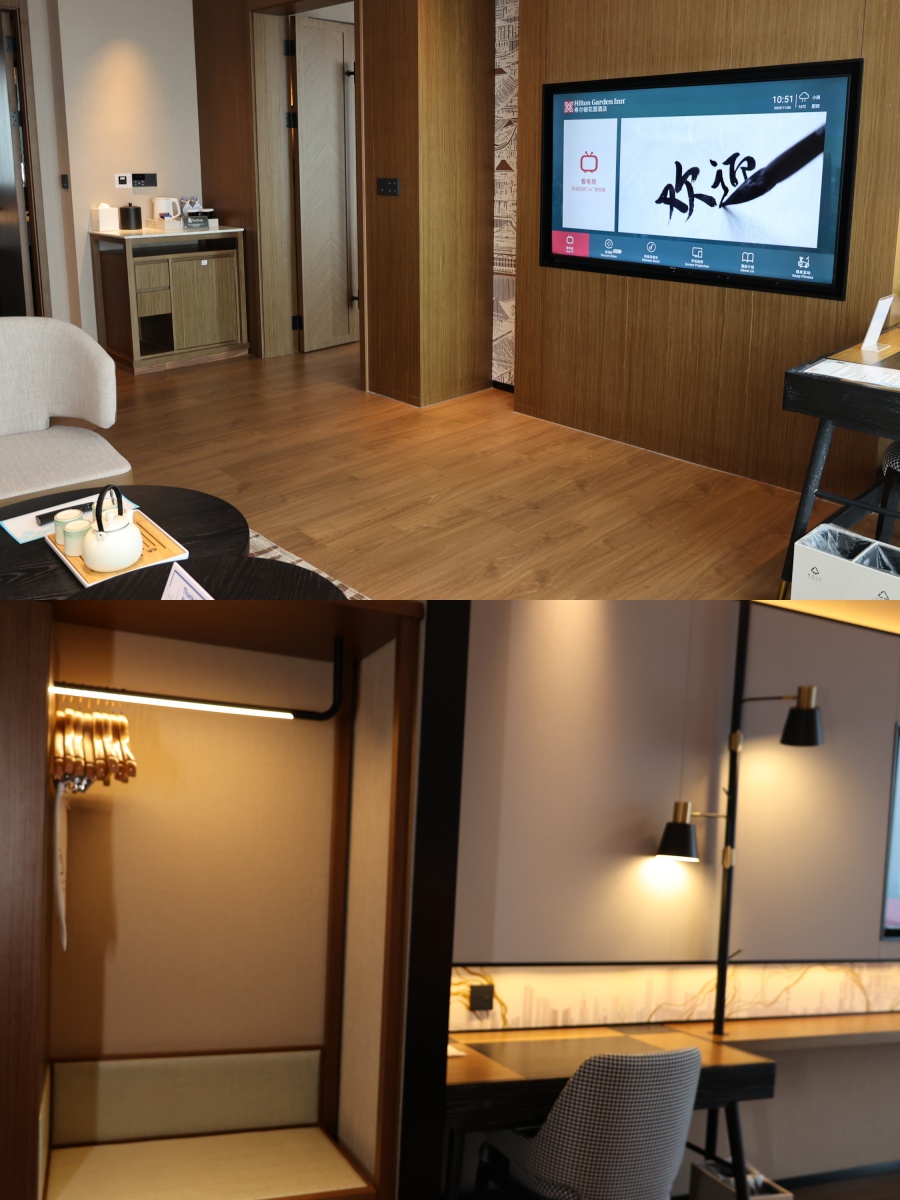 店客房家具全套配置 乐德家具标间套房家具生产厂家 环保板材工艺(图2)