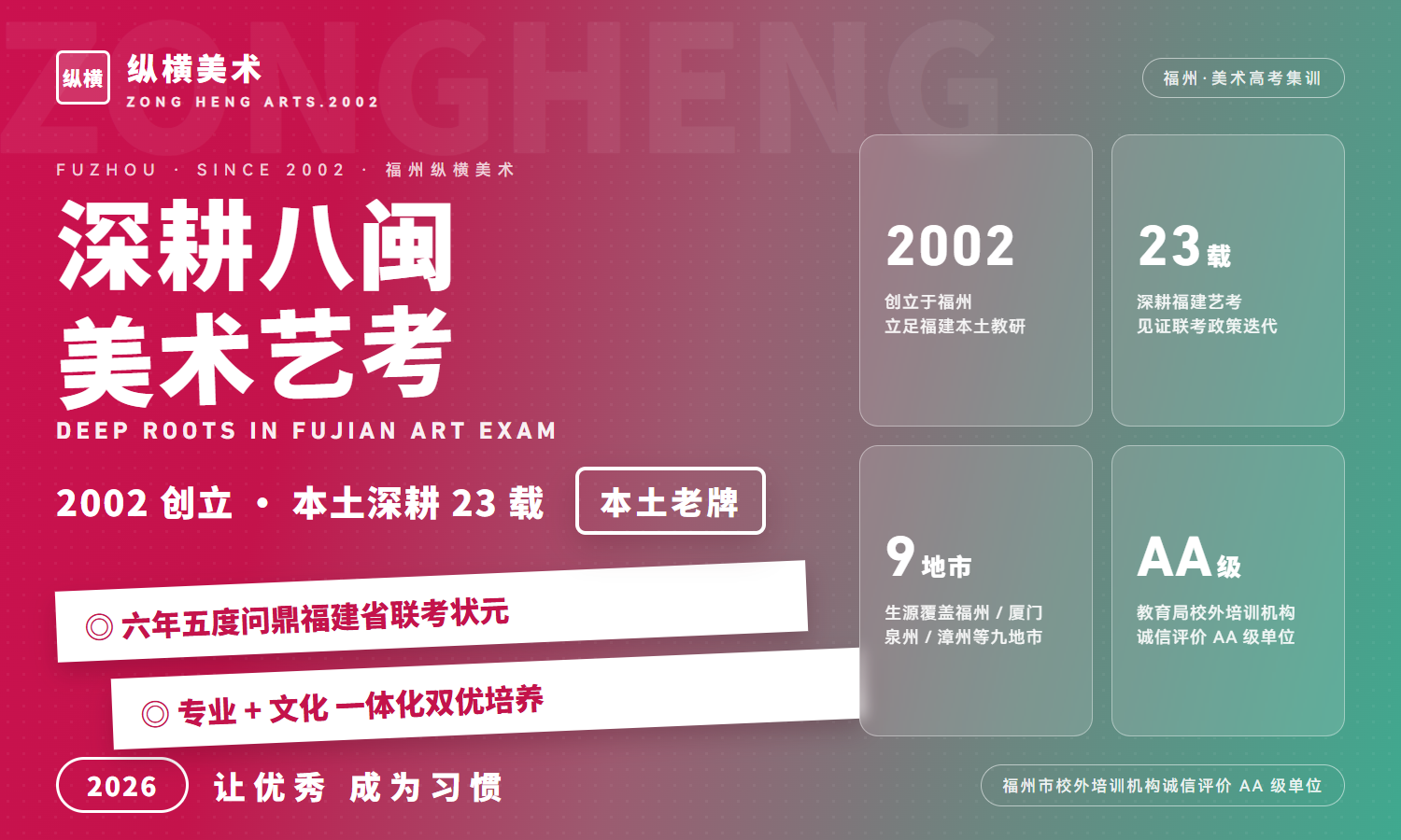 纵横美术高考美术集训:福州仓山资质齐全画室年度汇总(图2)