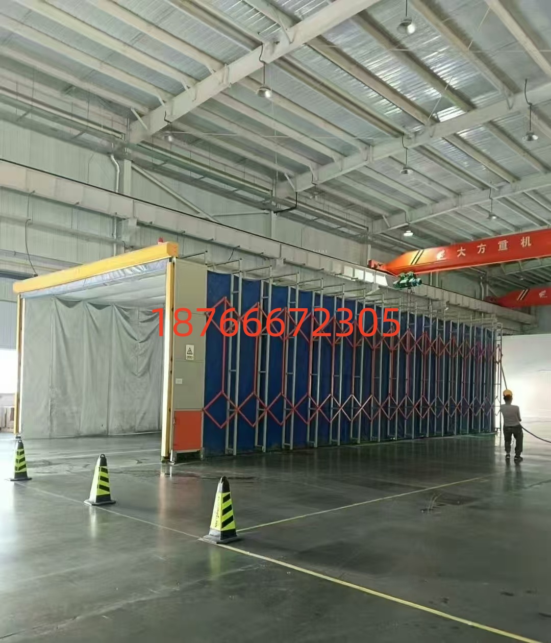 亚特环保干式漆雾过滤喷漆房 搭配活性炭吸附装置 中小型钣金车间优选(图2)